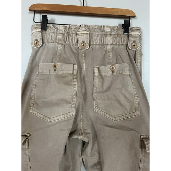 Banana Republic High Rose Straight Cargo Pants, Tan, Classic Camel Color Size 8P - Picture 5 of 10